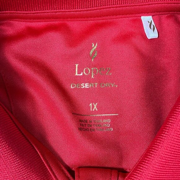 Lopez Desert Dry Womens Golf Polo 1X Plus Size Fitted Tennis Pickleball Active - Picture 6 of 10